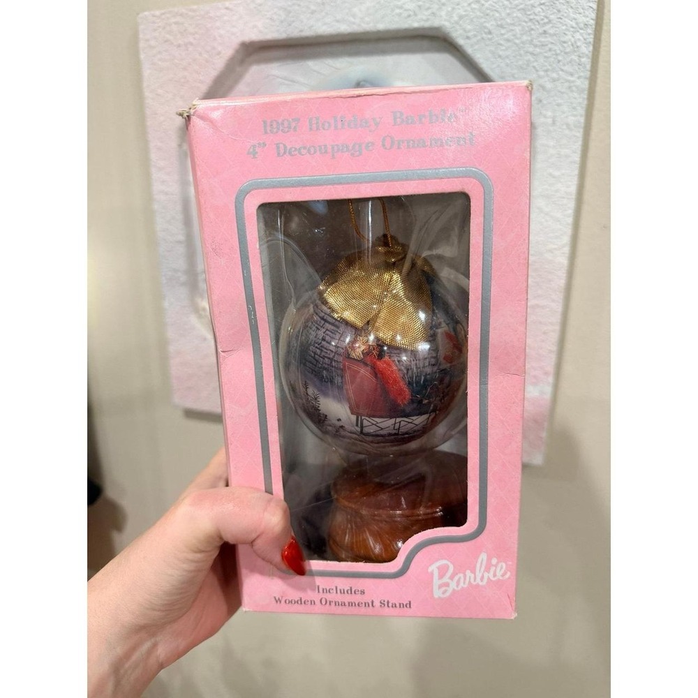 1997 Holiday Barbie Decoupage Ornament